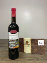Red Wine and Chocolates Davenport Florist - Same Day Flower Delivery - Flower Power 